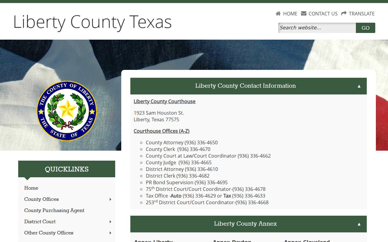 Liberty County warrant case routing at the county courthouse and clerk offices