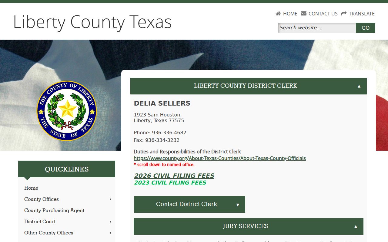 Liberty County arrest warrant case records through the District Clerk